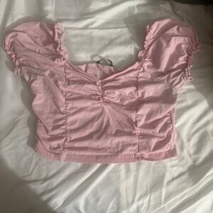 Pink Ruched Women's Top